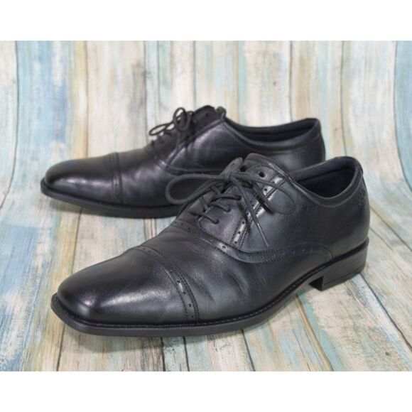 ECCO Melbourne Cap Toe Oxfords Men\'s Size 44 US 10 / 10.5 Black Leather Shoes main image 6